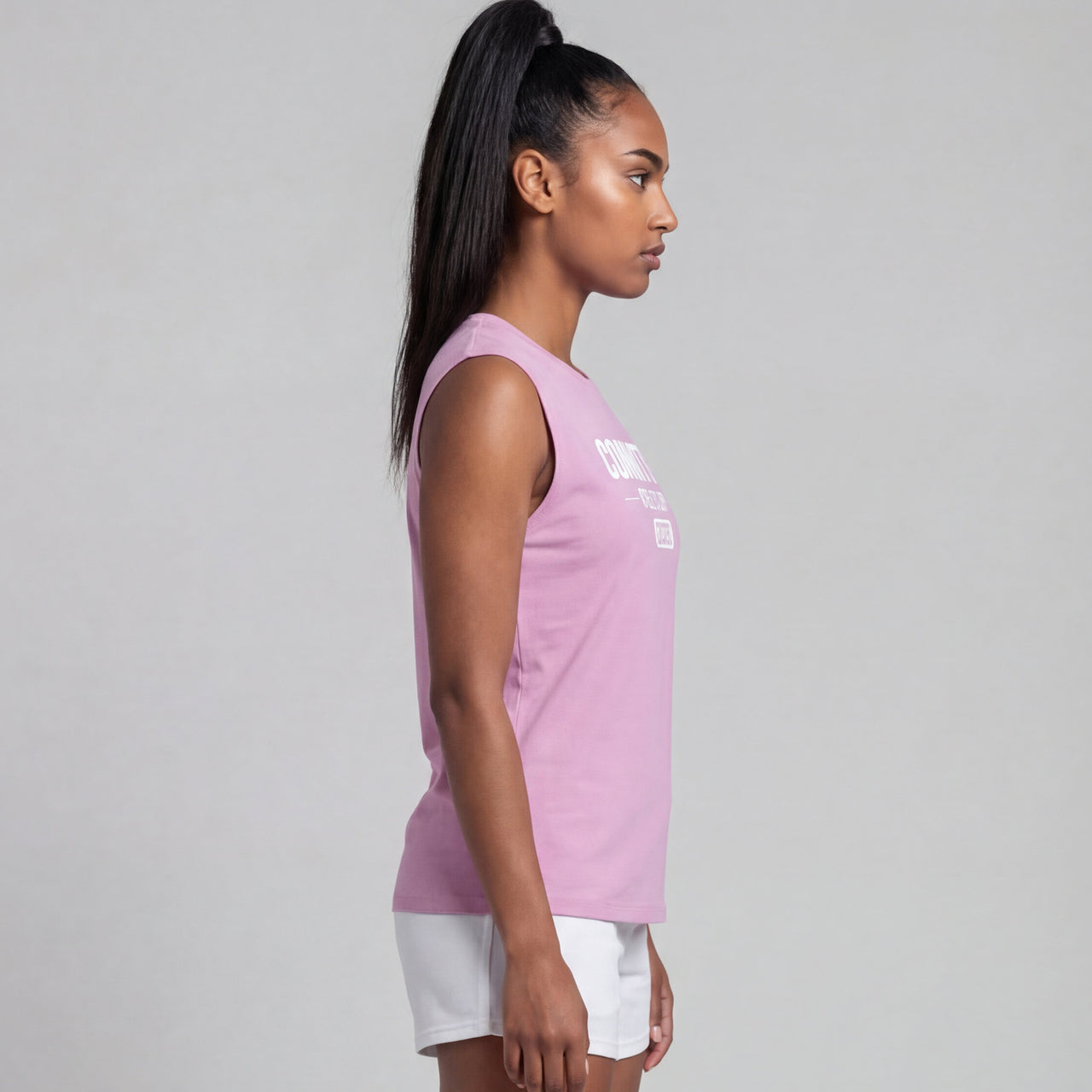 Heavyweight Powder Pink Muscle T-Shirt