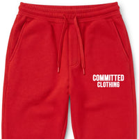 CC Committed Logo Red Jogger Pants
