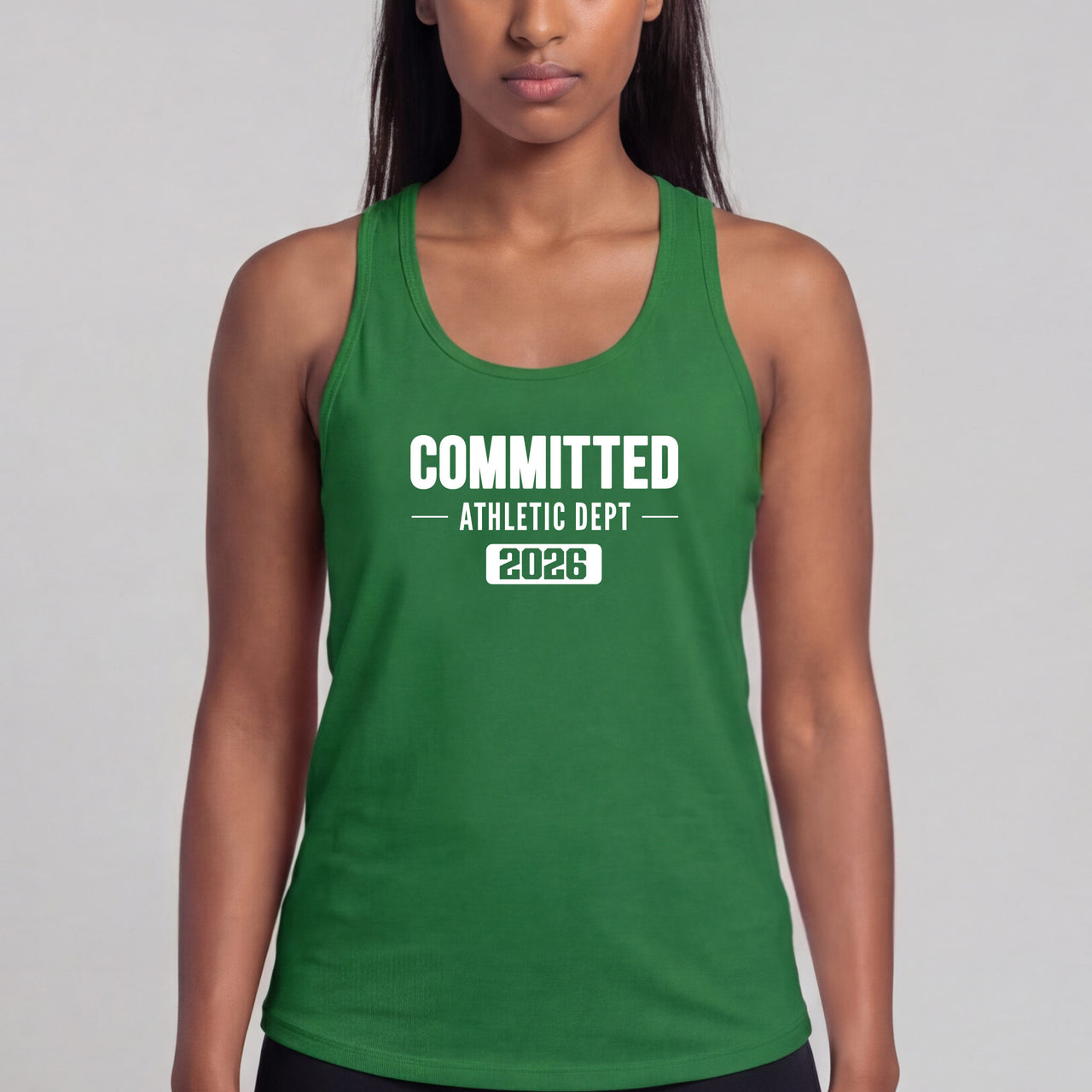 CC Women's Razor Back Kelly Green Tank